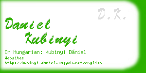 daniel kubinyi business card