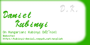daniel kubinyi business card